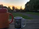 Beautiful sunrise, great with my first morning coffee in france!