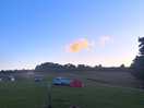 As the sun was setting