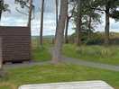 Each pod has a picnic bench at the side