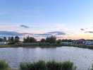 Sunset over lake
