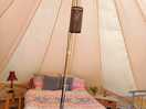 Inside bell tent