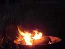 Sat with a camp a camp fire 😀
