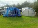The tent and the dome were in a dip and not in a even ground