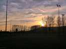 Sunset over the site