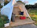 Outside tent