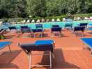 Pool area. ample parking on a weekday