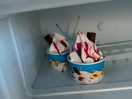 Ice cream from the van that came on site on the saturday