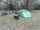 Pitched for the night