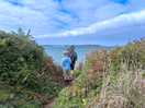 A walk from the campsite along the coast