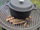Cooking on camp fire
