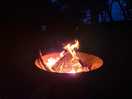 Heat from the firepit at night.