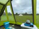 View of the site and surroundings from inside our tent