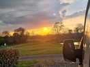 Sunset over lake