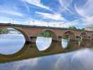 Over this bridge into town