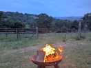 Fire pit at sunset