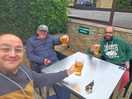 Beers outside the cafe