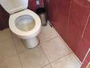 Toilet and stuff on the ground