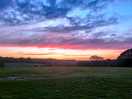 View from site at sunset