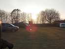 Sun set over site