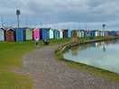 Beach huts around the lake