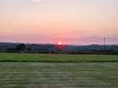 Sunset viewed from the tent field