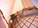 Inside the tent