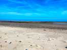 The local beach was clean