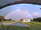Beautiful rainbow after a little rain shower