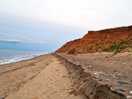 View from the beach just under the cliff of the campsite