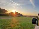 Sunset on site