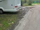 Muddy waterlogged pitch