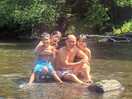 Enjoying the crystal river with kids