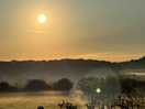 Morning mist over the field