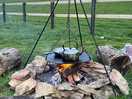 Fire pit was perfect for cooking