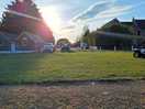 View from our pitch of the shower block