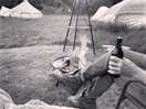 Relaxing after barbecuing with a local ale