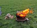 Campsite with firepits