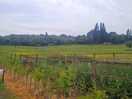 View of church from back of motorhome on site
