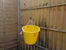Bucket shower.