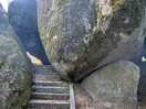 Huge boulders with pathways cross crossing make it interesting
