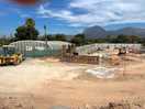 That green house is the indoor pool you cannot see out the glass for dust.