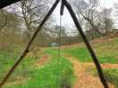 The yurt from the ‘refuge’ cooking/eating hut