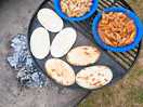 Cooked over the fire pit every night