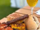 All lovely local bbq meat from brynhoffnant londis