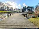 The pods surround a lovely little lake which hosts ducks and other wildlife