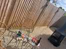 Fab outdoor area with wood burner