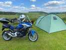 Camping on a motorcycle