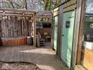 Outside the hut