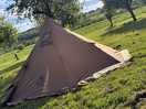Teepee tent in the orchards 😍