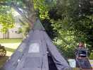 Close up of tent